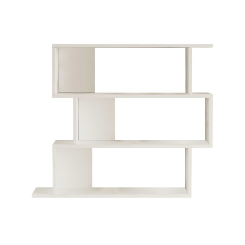 Libreria Pensile Rebecca Mobili Shair 88x104x27 Truciolato Bianco  Moderno