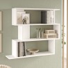 Libreria Pensile Rebecca Mobili Shair 88x104x27 Truciolato Bianco  Moderno