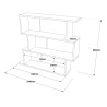 Libreria Pensile Rebecca Mobili Shair 88x104x27 Truciolato Bianco  Moderno