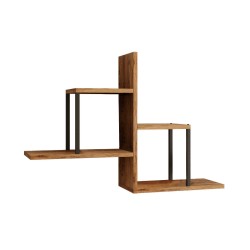 Muurrek Rebecca Mobili Tamre 62x89x22 Spaanplaat Ijzer Bruin Donkergrijs Modern
