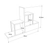 Scaffale da Parete Rebecca Mobili Tamre 62x89x22 Truciolato Ferro Marrone Grigio Scuro Moderno