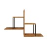 Muurrek Rebecca Mobili Tamre 62x89x22 Spaanplaat Ijzer Bruin Donkergrijs Modern
