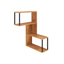 Muurrek Rebecca Mobili Jepang 85x53,5x19,5 Spaanplaat Ijzer Bruin Donkergrijs Modern