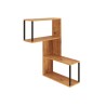 Scaffale da Parete Rebecca Mobili Jepang 85x53,5x19,5 Truciolato Ferro Marrone Grigio Scuro Moderno