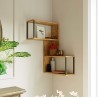Muurrek Rebecca Mobili Jepang 85x53,5x19,5 Spaanplaat Ijzer Bruin Donkergrijs Modern