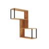 Scaffale da Parete Rebecca Mobili Jepang 85x53,5x19,5 Truciolato Ferro Marrone Grigio Scuro Moderno