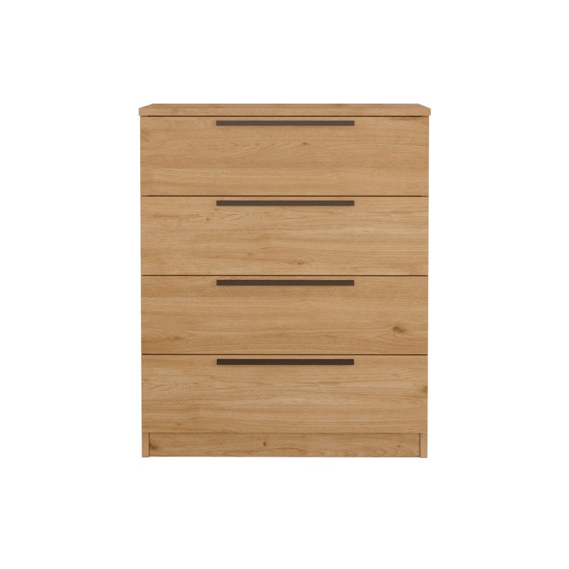 Commode 4 tiroirs Rebecca Mobili Aoki 87,5x72x42 Panneau de particules Fer Marron Gris Foncé Moderne Commode 4 tiroirs Rebecca Mobili Aoki 87,5x72x42 Panneau de particules Fer Marron Gris Foncé Moderne