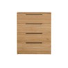 Ladenkastje 4 Lades Rebecca Mobili Aoki 87,5x72x42 Spaanplaat Ijzer Bruin Donkergrijs Modern