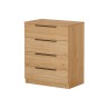 Ladenkastje 4 Lades Rebecca Mobili Aoki 87,5x72x42 Spaanplaat Ijzer Bruin Donkergrijs Modern