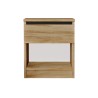 Comodino 1 Cassetto Rebecca Mobili Marzeh 46,5x40x35,5 Truciolato Rovere Chiaro  Moderno