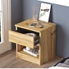 Comodino 1 Cassetto Rebecca Mobili Marzeh 46,5x40x35,5 Truciolato Rovere Chiaro  Moderno