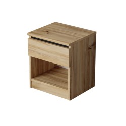 Comodino 1 Cassetto Rebecca Mobili Marzeh 46,5x40x35,5 Truciolato Rovere Chiaro  Moderno