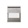 Nachttisch mit 1 Schublade Rebecca Mobili Kanuka 46,5x40x35,5 Spanplatte Steingrau Modern