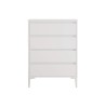 Ladenkastje 4 Lades Rebecca Mobili Kemiri 98,5x72x45 Spaanplaat PVC Wit Modern