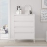 Ladenkastje 4 Lades Rebecca Mobili Kemiri 98,5x72x45 Spaanplaat PVC Wit Modern