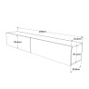Wall-Mounted TV Unit Rebecca Mobili Kasuri 29,5x180x31,5 Chipboard  Light Oak White Modern