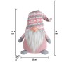 Rebecca Mobili Gnome Nain Scandinave Polyester Gris Rose Avec Barbe 30.5x19x13