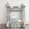 Rebecca Mobili Gnome Nain Scandinave Polyester Gris Rose Avec Barbe 30.5x19x13