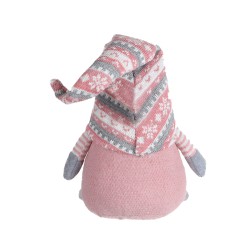 Rebecca Mobili Gnome Nain Scandinave Polyester Gris Rose Avec Barbe 30.5x19x13