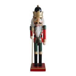 Weihnachtsnussknacker Rebecca Mobili Arjuna 35x8x10 Holz Grün Rot Klassisch
