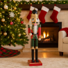 Weihnachtsnussknacker Rebecca Mobili Arjuna 35x8x10 Holz Grün Rot Klassisch