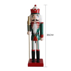 Weihnachtsnussknacker Rebecca Mobili Cereo 35x8x10 Holz Grün Rot Klassisch