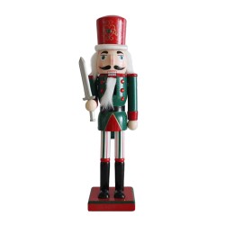 Weihnachtsnussknacker Rebecca Mobili Renge 35x8x10 Holz Grün Rot Klassisch