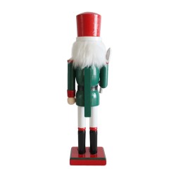 Rebecca Mobili Soldato Schiaccianoci Deco Natale in Legno 38 cm Cappello Rosso