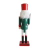 Rebecca Mobili Soldato Schiaccianoci Deco Natale in Legno 38 cm Cappello Rosso