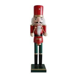 Weihnachtsnussknacker Rebecca Mobili Drimia 35x8x10 Holz Blau Rot Klassisch