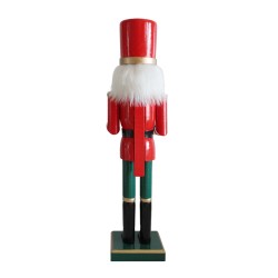 Rebecca Mobili Schiaccianoci Decorativo Soldatino Grande di Natale con Cappello Nero