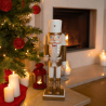 Christmas Nutcracker Rebecca Mobili Populus 25x6,5x7,5 Wood White Gold Classic