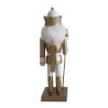 Christmas Nutcracker Rebecca Mobili Djede 25x6,5x7,5 Wood White Gold Classic