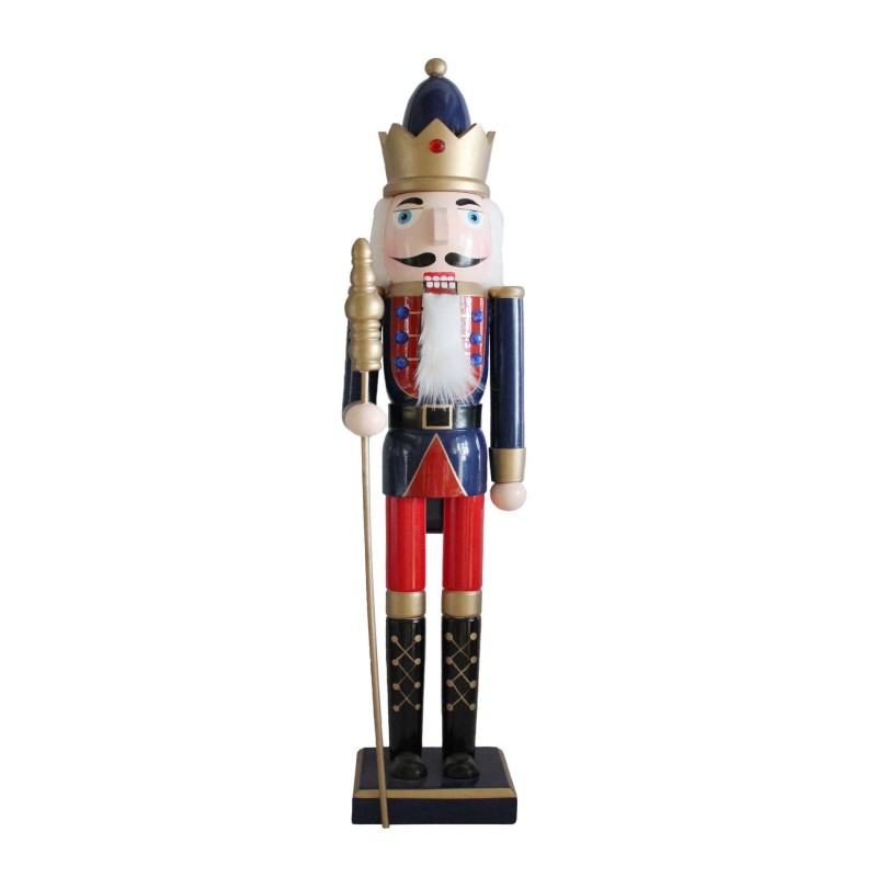 Christmas Nutcracker Rebecca Mobili Aliso H 55 Wood Blue Red Classic
