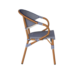 Stapelbare Gartenstühle Mobili Rebecca Camellia 84x57x57 Aluminium PVC, PET Blau Weiß Klassisch 2er-Set