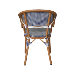 Stapelbare Gartenstühle Mobili Rebecca Camellia 84x57x57 Aluminium PVC, PET Blau Weiß Klassisch 2er-Set