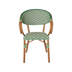 Stapelbare Gartenstühle Mobili Rebecca Amaranta 84x57x57 Aluminium PVC, PET Grün Weiß Klassisch 2er-Set