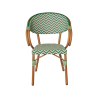 Stapelbare Gartenstühle Mobili Rebecca Amaranta 84x57x57 Aluminium PVC, PET Grün Weiß Klassisch 2er-Set