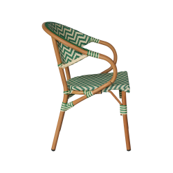 Stapelbare Gartenstühle Mobili Rebecca Amaranta 84x57x57 Aluminium PVC, PET Grün Weiß Klassisch 2er-Set