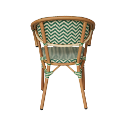 Stapelbare Gartenstühle Mobili Rebecca Amaranta 84x57x57 Aluminium PVC, PET Grün Weiß Klassisch 2er-Set