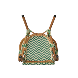 Stapelbare Gartenstühle Mobili Rebecca Amaranta 84x57x57 Aluminium PVC, PET Grün Weiß Klassisch 2er-Set