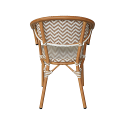 Stapelbare Gartenstühle Mobili Rebecca Fuchsia 84x57x57 Aluminium PVC, PET Braun Weiß Klassisch 2er-Set