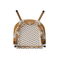 Stapelbare Gartenstühle Mobili Rebecca Fuchsia 84x57x57 Aluminium PVC, PET Braun Weiß Klassisch 2er-Set