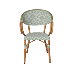 Stapelbare Gartenstühle Mobili Rebecca Helianthe 84x57x57 Aluminium PVC, PET Weiß Grün Klassisch 2er-Set