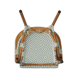 Stapelbare Gartenstühle Mobili Rebecca Helianthe 84x57x57 Aluminium PVC, PET Weiß Grün Klassisch 2er-Set