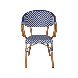 Stapelbare Gartenstühle Mobili Rebecca Belladonna 84x57x57 Aluminium PVC, PET Weiß Blau Klassisch 2er-Set