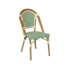 Stapelbare Gartenstühle Mobili Rebecca Tillandsia 85x46x57 Aluminium PVC, PET Grün Weiß Klassisch 2er-Set