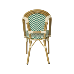 Stapelbare Gartenstühle Mobili Rebecca Tillandsia 85x46x57 Aluminium PVC, PET Grün Weiß Klassisch 2er-Set