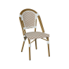 Stapelbare Gartenstühle Mobili Rebecca Cyperus 85x46x57 Aluminium PVC, PET Braun Weiß Klassisch 2er-Set