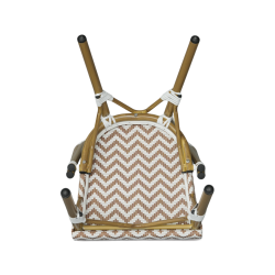 Stapelbare Gartenstühle Mobili Rebecca Cyperus 85x46x57 Aluminium PVC, PET Braun Weiß Klassisch 2er-Set